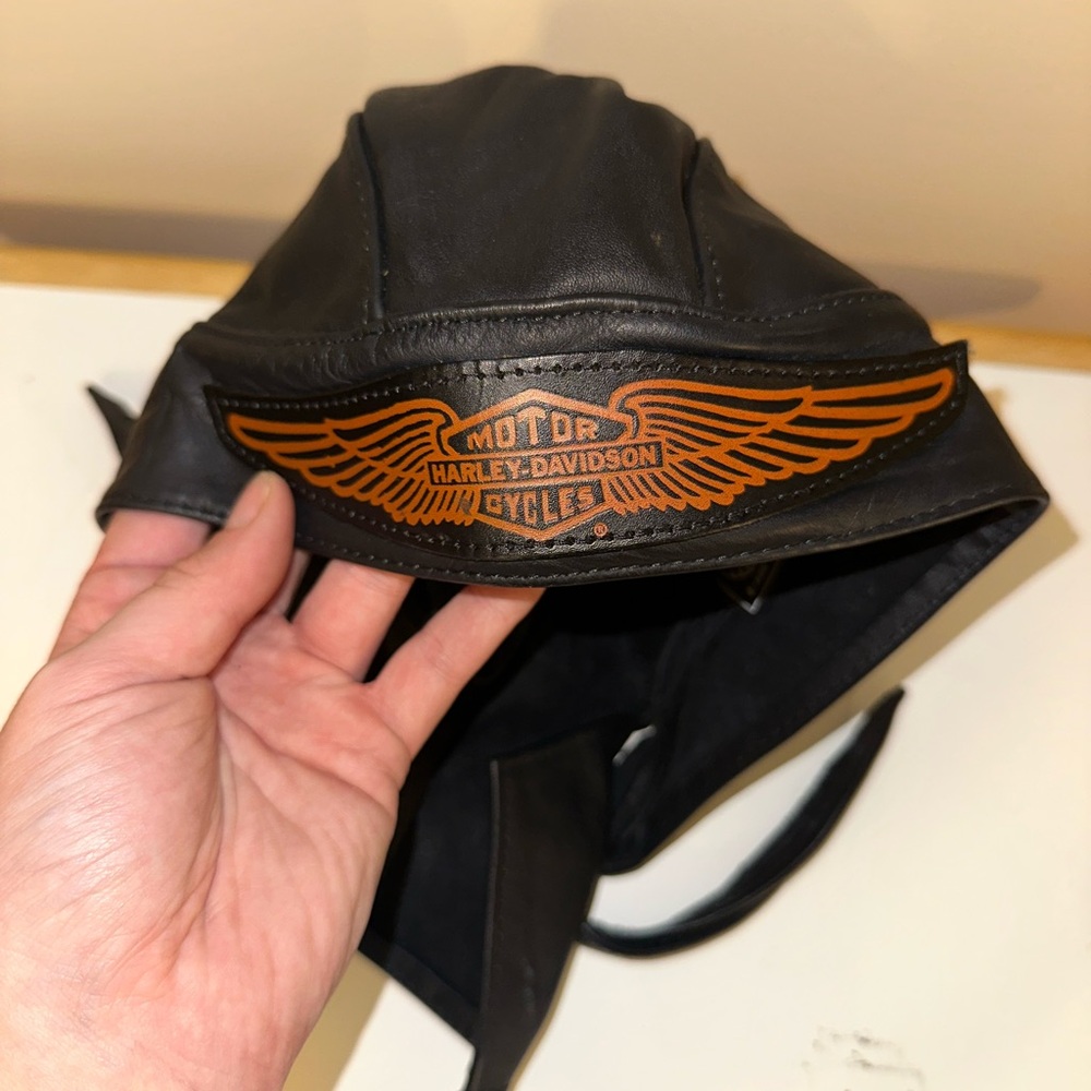Harley-Davidson Black Leather Cap